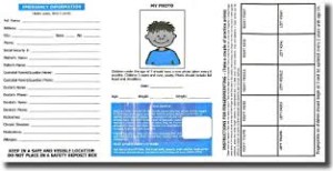 kids finger print card