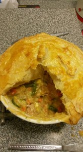 Homemade chicken pie